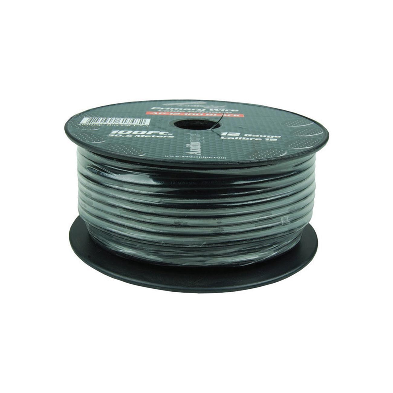 Nippon Audiopipe Primary Wire 12-Gauge 100 Foot Spool - Black