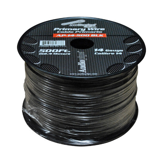 Nippon Audiopipe Primary Wire 14-Gauge, 500 Feet, Black