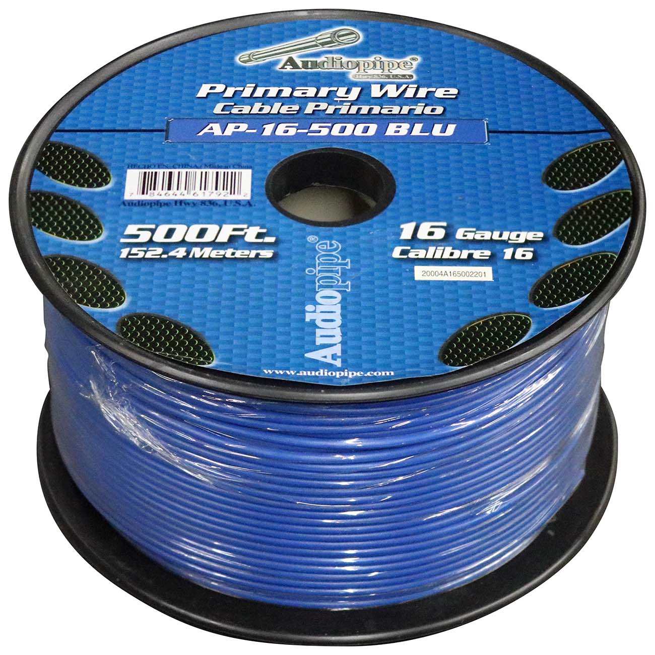 Nippon Audiopipe Primary Wire 16-Gauge, 500 Feet - Blue