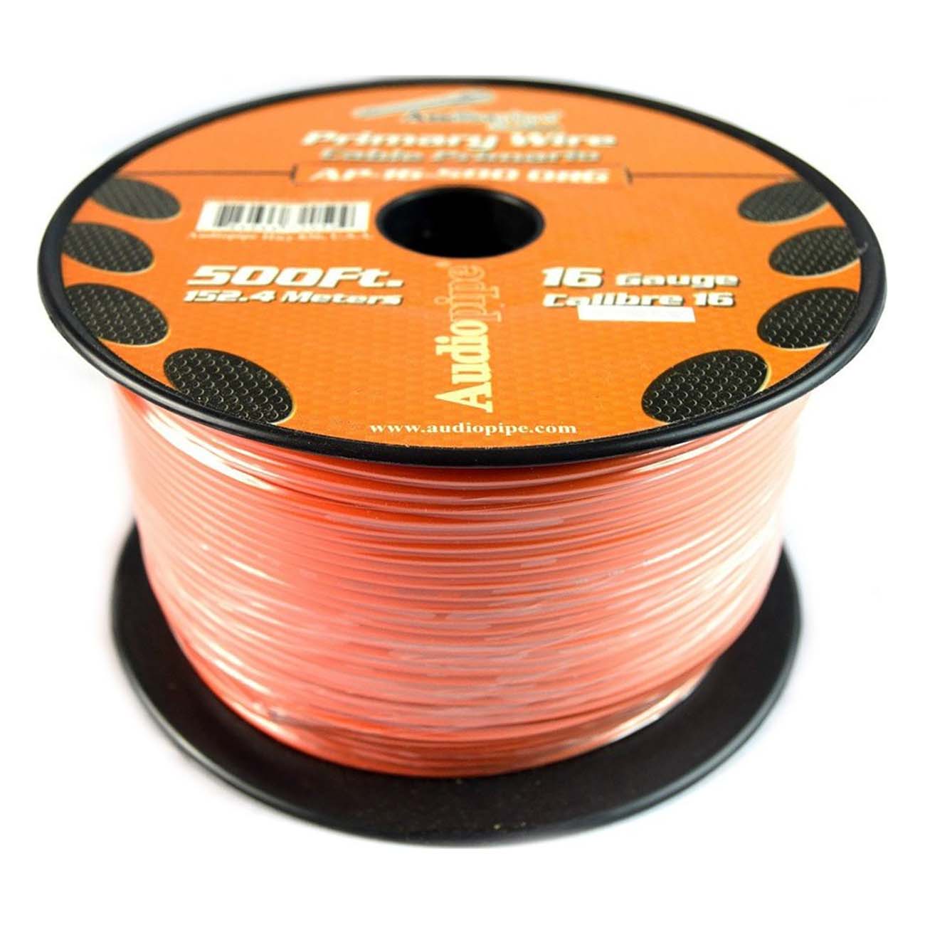 Nippon Audiopipe Primary Wire 16-Gauge, 500-Foot Spool - Orange
