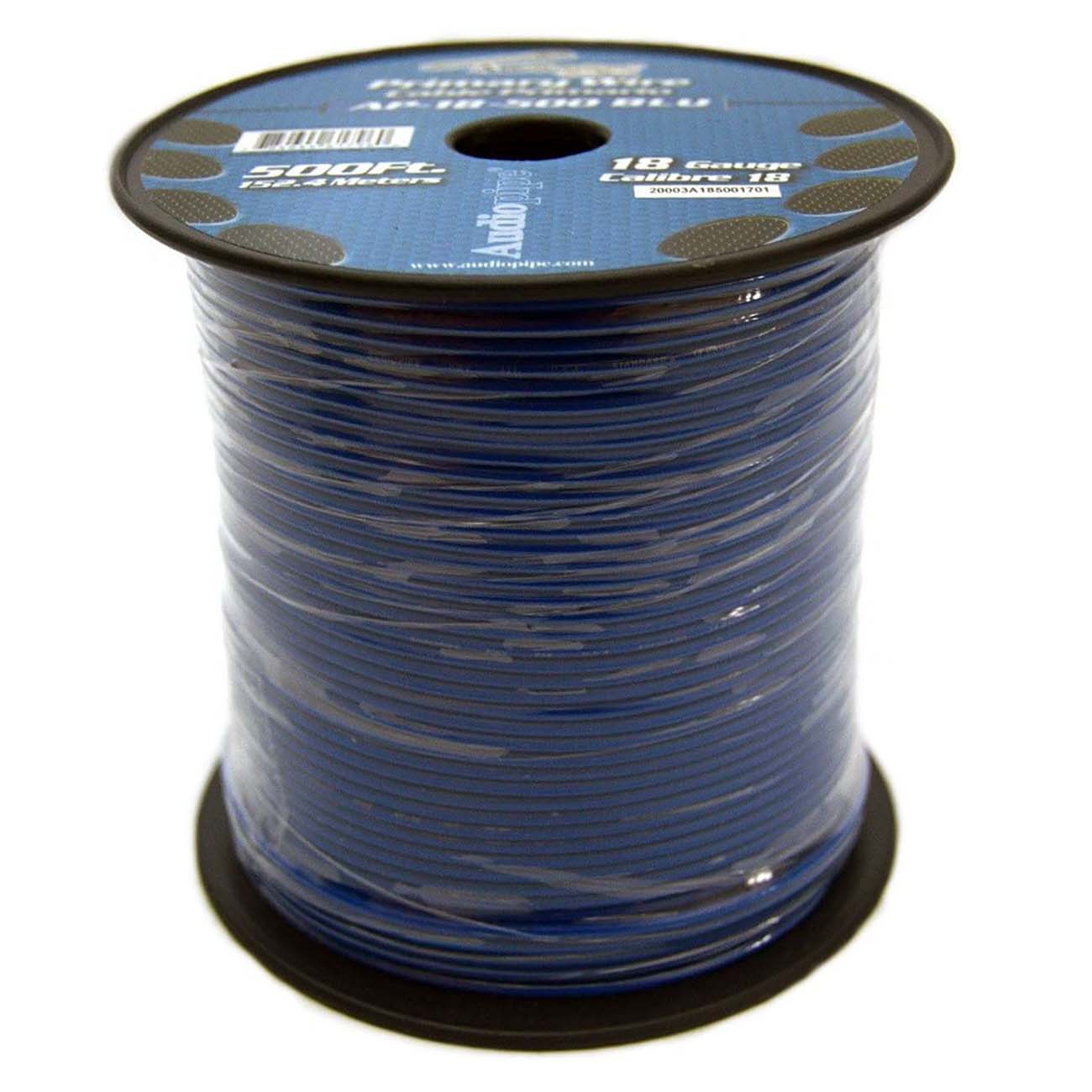 Nippon Audiopipe Primary Wire 18-Gauge, 500 Feet, Blue - AP18500BL