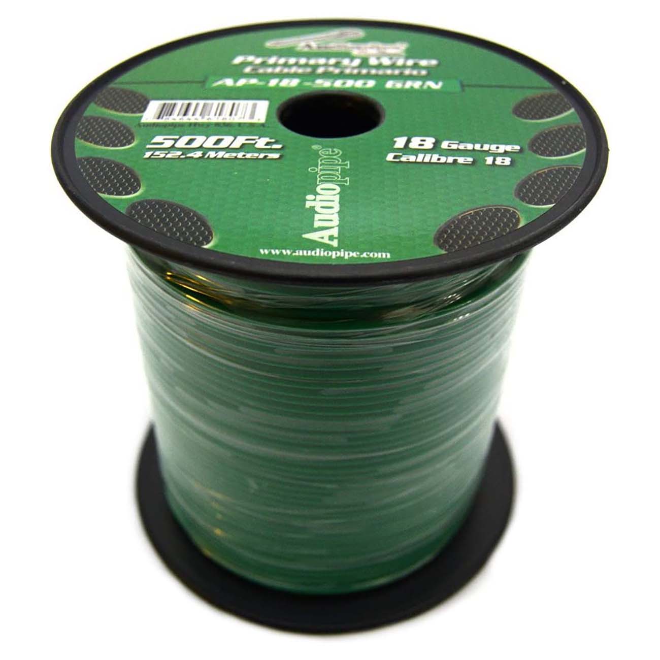 Nippon Audiopipe Primary Wire 18-Gauge 500 Foot Spool - Green