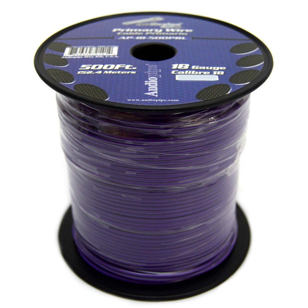Nippon Audiopipe Primary Wire 18-Gauge 500 Foot Spool - Purple