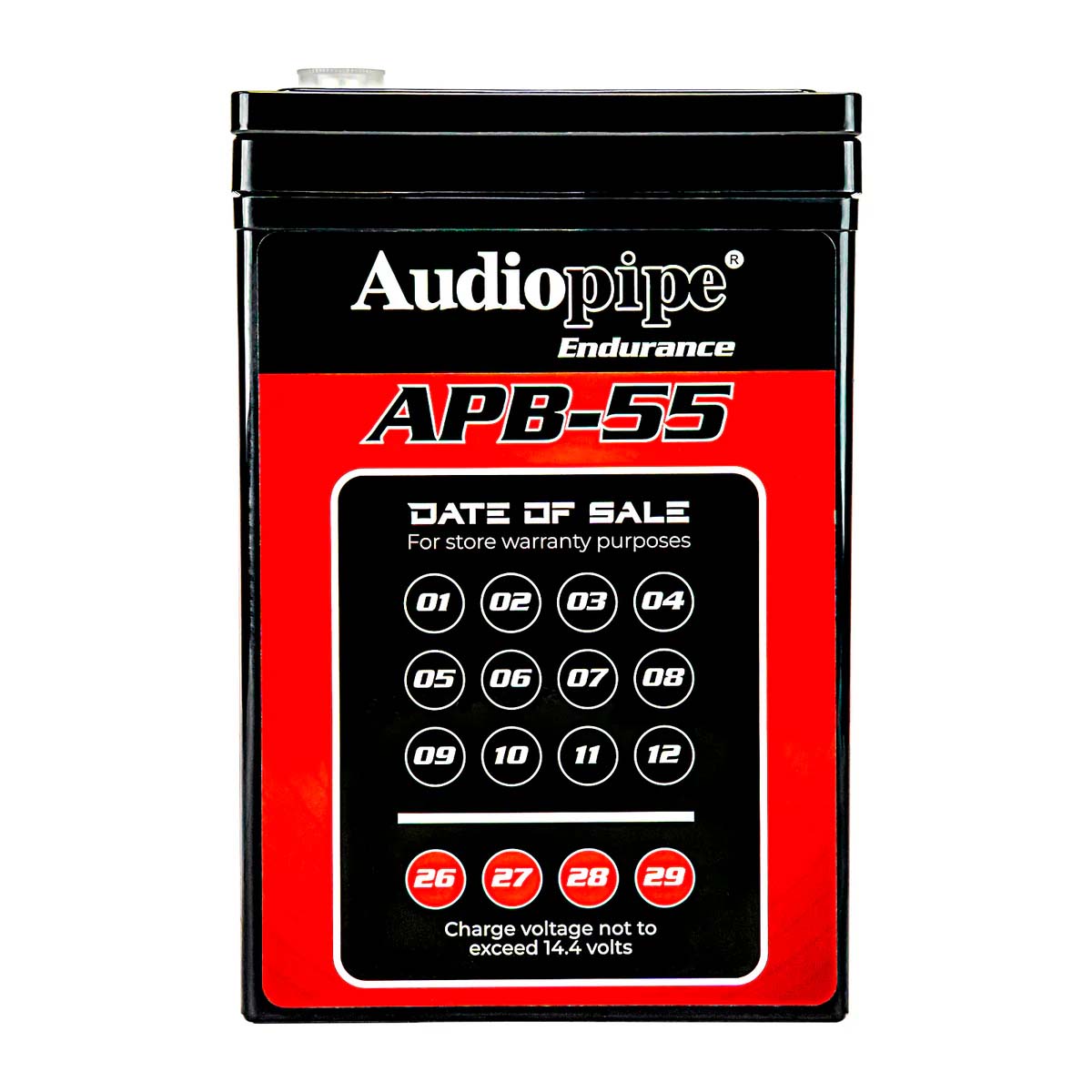 Audiopipe APB55 12 Volt AGM Deep Cycle Power Cell Battery – 55Ah