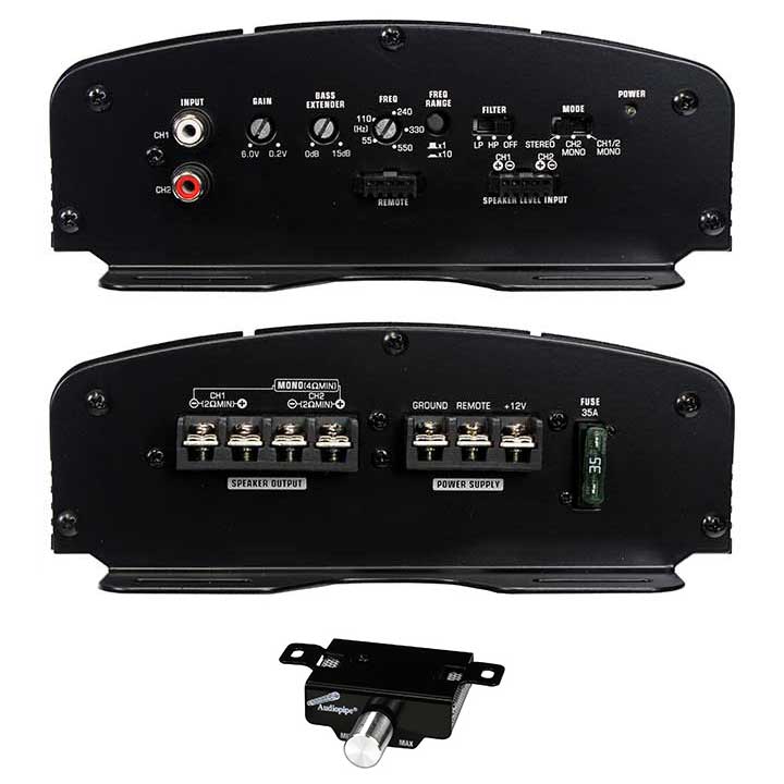 Audiopipe APCLE2002 1000-Watt 2-Channel Car Amplifier