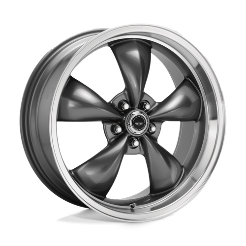 American Racing AR105 Torq Thrust M 17x9 Wheel, 5x4.5-Inch Bolt Pattern, Anthracite Machined Lip, +24mm Offset