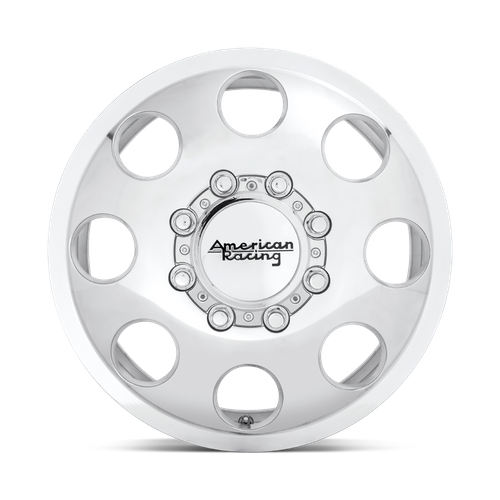 American Racing AR204 Baja Dually 17x6-Inch Polished Wheel, 8x6.5 Bolt Pattern, +111 Offset