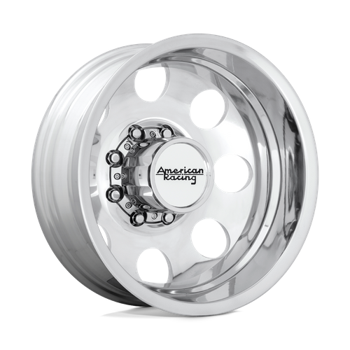 American Racing AR204 Baja Dually 17x6-Inch Polished Wheel, 8x6.5-Inch Bolt Pattern, -134 Offset