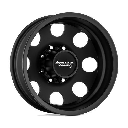 American Racing AR204 Baja Dually 16x6-Inch Satin Black Wheel, 8x6.5-Inch Bolt Pattern, -134 Offset
