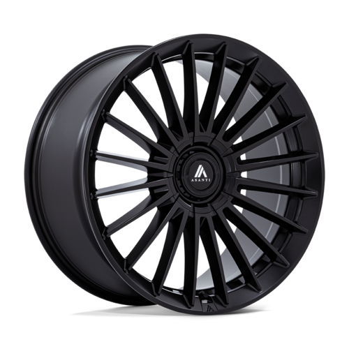 Asanti Black AB048 Viceroy 22-Inch Matte Black Wheel, 5x108/5x4.5 Bolt Pattern, +45 Offset
