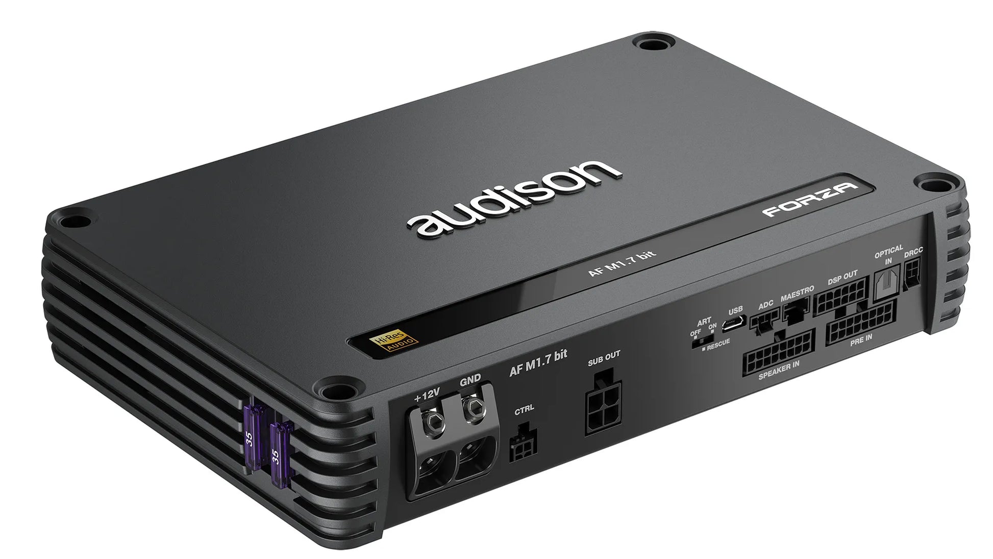 Audison - AF M1.7 bit DSP Amplifier | 1200 W | 7 CH DSP + 1 x 1200 W @ 1 ohm | D - View 1