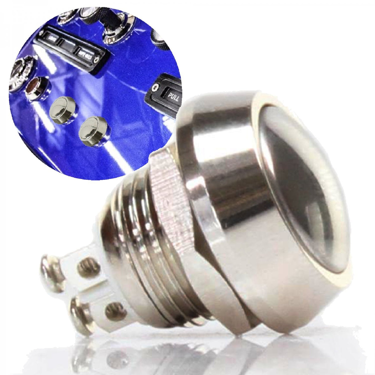 12mm Domed Momentary Billet Button