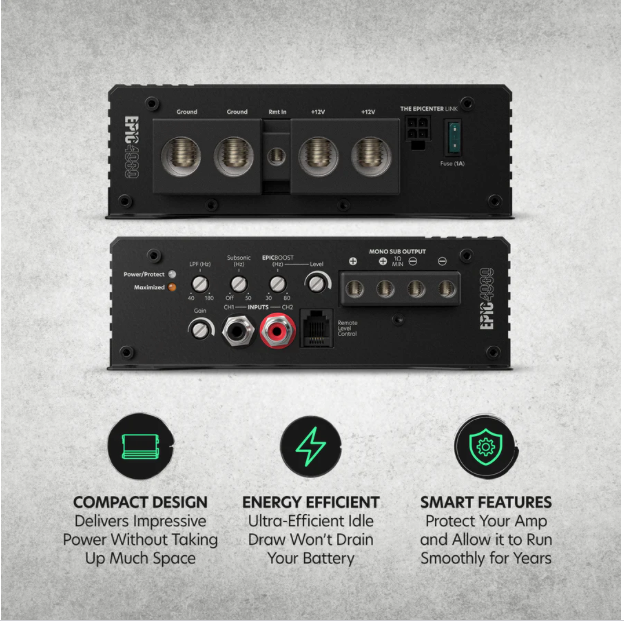 Audio Control EPIC Series 1-Channel Amplifier 1X4000W: EPIC4000