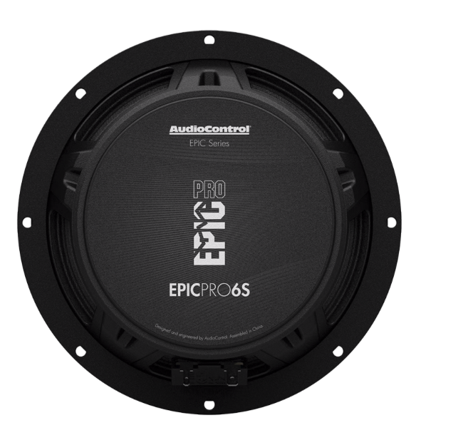 Audio Control EPIC PRO 6.5" Slim Shallow-Mount Midrange Speakers - 200 Watt RMS / 300 Watt Max, 4 Ohm (Pair): EPICPRO6S