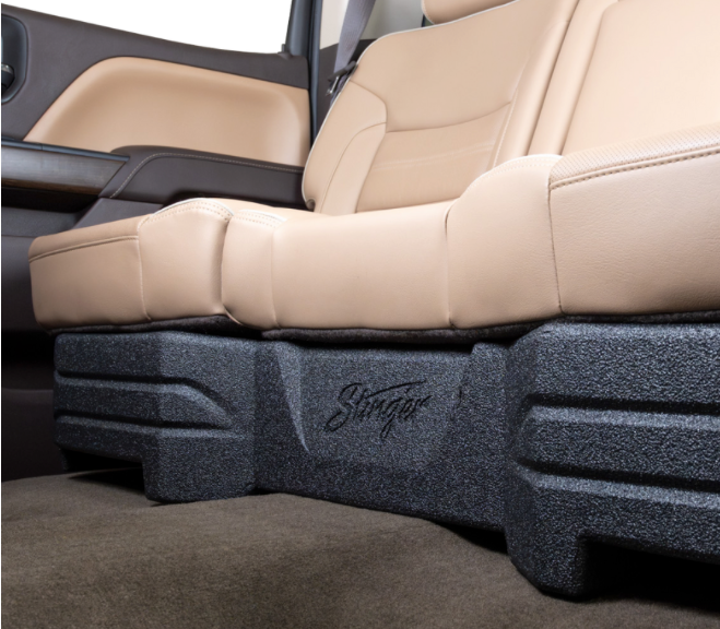 Audio Control Dual 10" Under Seat Sealed Subwoofer Enclosure For Chevy 14-18 Silverado/Sierra 1500 Crew 14-19 Silverado/Sierra 2500/3500 Crew: TXGM14D10