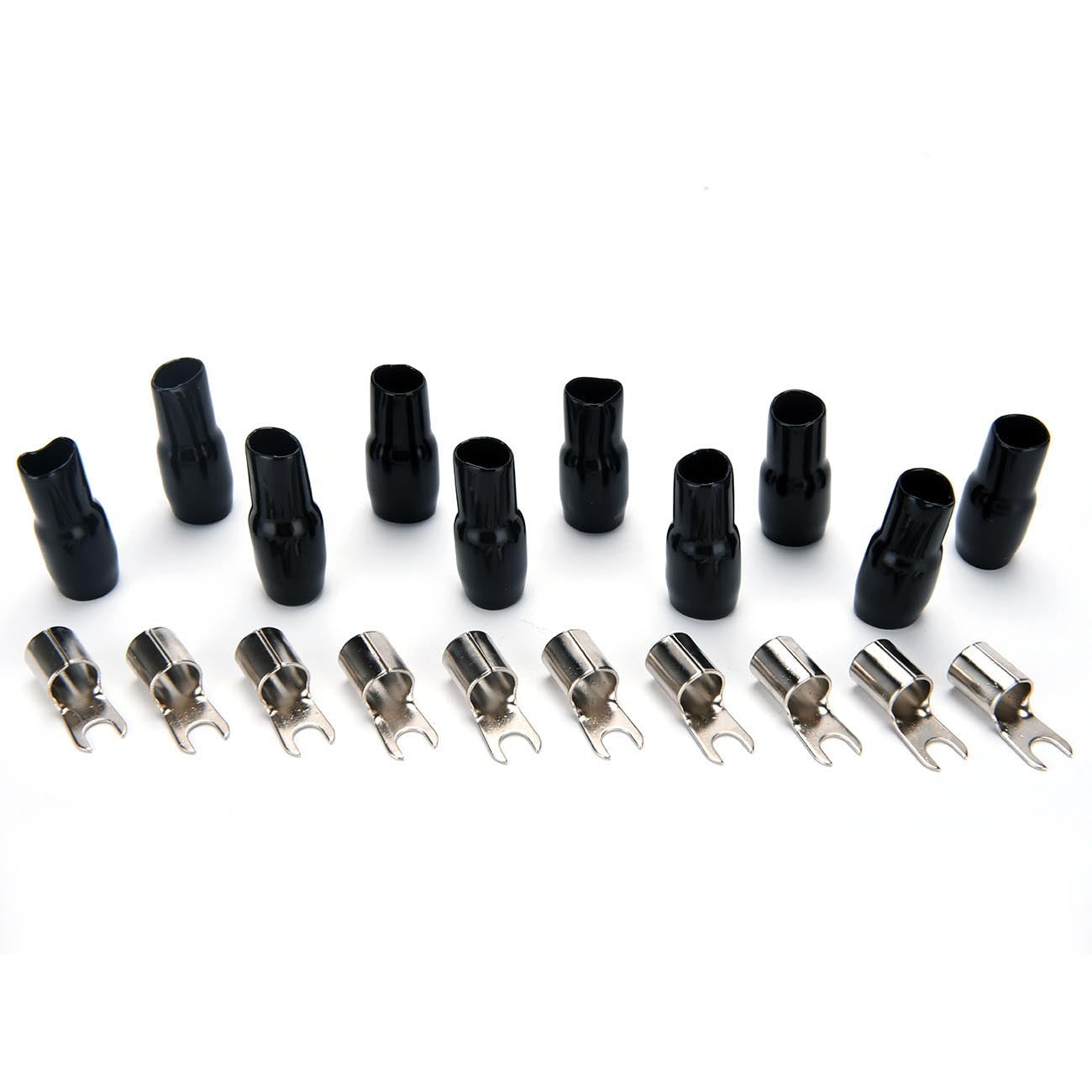 Orion Cobalt Series Barrier Spade Terminal 4 Gauge #10 Gold - Black (10 Pack) - View 1