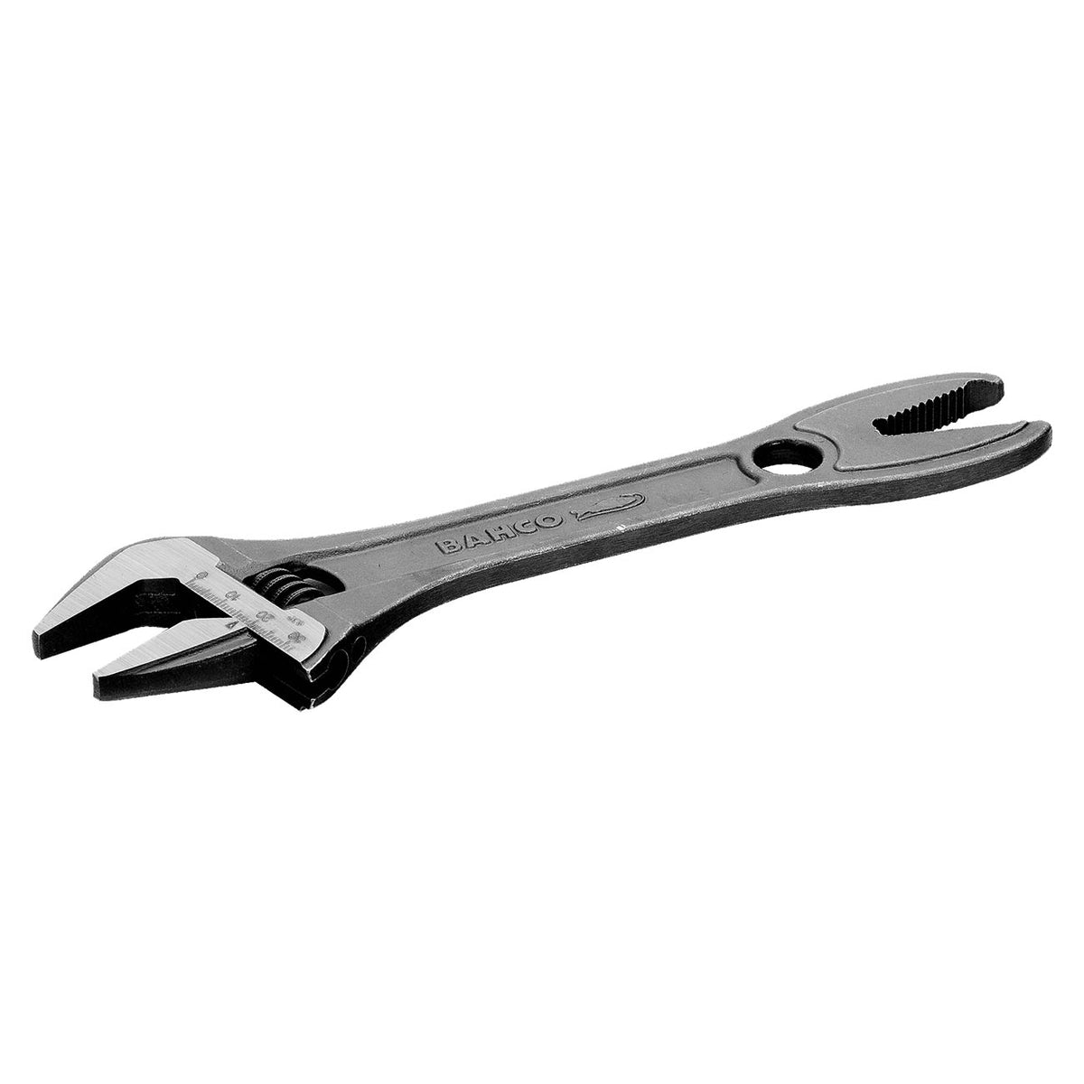Bahco 8-Inch Shark Wide Jaw Adjustable Wrench with Serrated Pipe Jaws, BAH31RUS