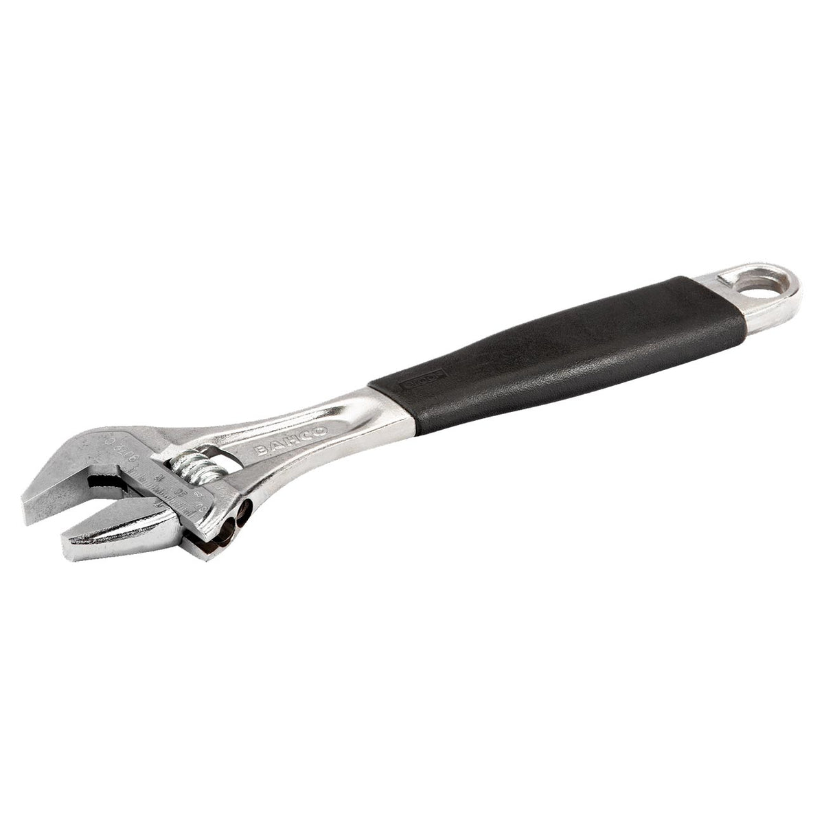 Bahco 9073 RC US 12-Inch ERGO Rubber Handle Adjustable Wrench with Chrome Finish