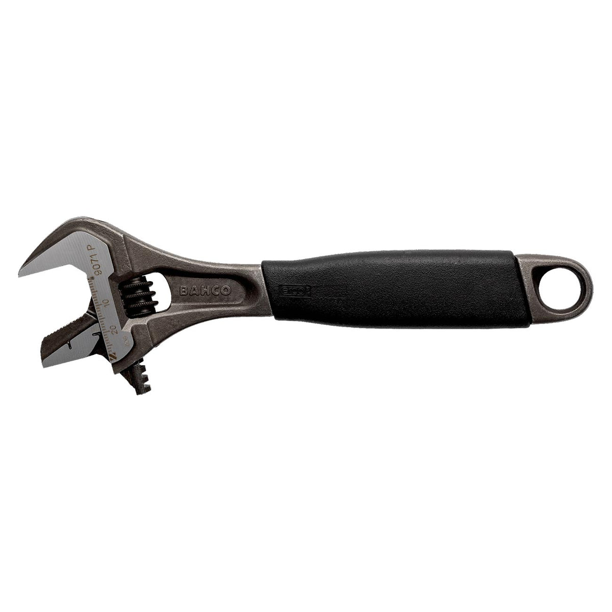 Bahco 9073RPUS 12-Inch ERGO Rubber Handle Central Nut Adjustable Wrench with Reversible Jaw