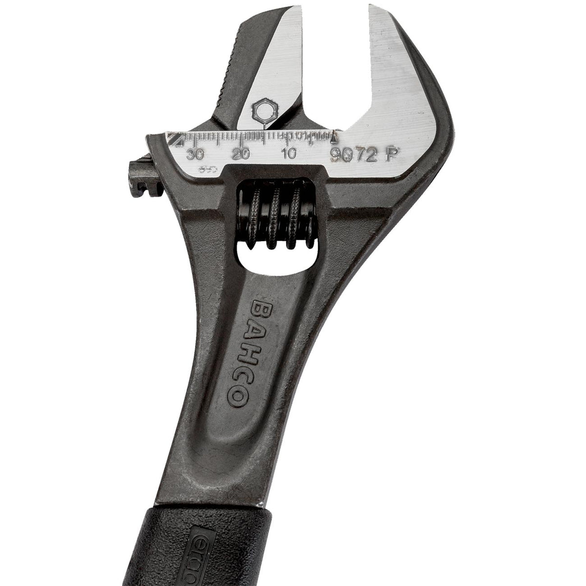 Bahco 9073RPUS 12-Inch ERGO Rubber Handle Central Nut Adjustable Wrench with Reversible Jaw
