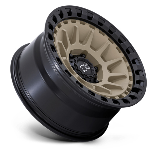 Black Rhino Hard Alloys Barrage 17x8.5 Wheel, 6x5.5 Bolt Pattern, -10 Offset, Desert Sand with Matte Black Lip