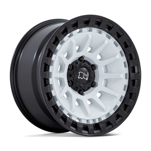 Black Rhino Hard Alloys Barrage 18x9 5x5 Gloss White on Matte Black Wheel
