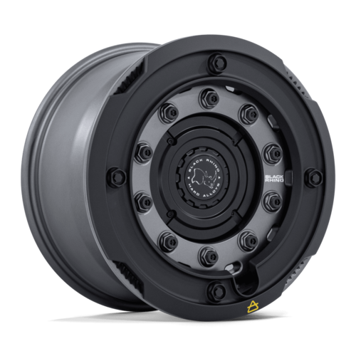 Black Rhino Hard Alloys BR027 ARX 17-Inch Gun Black Wheel with Matte Black Ring, 6x135/6x139.7 Bolt Pattern