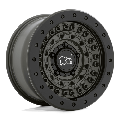 Black Rhino Hard Alloys Barricade 17x8.5 Wheel, 6x5.5 Bolt Pattern, Olive Drab Green with Black Ring, 0 Offset