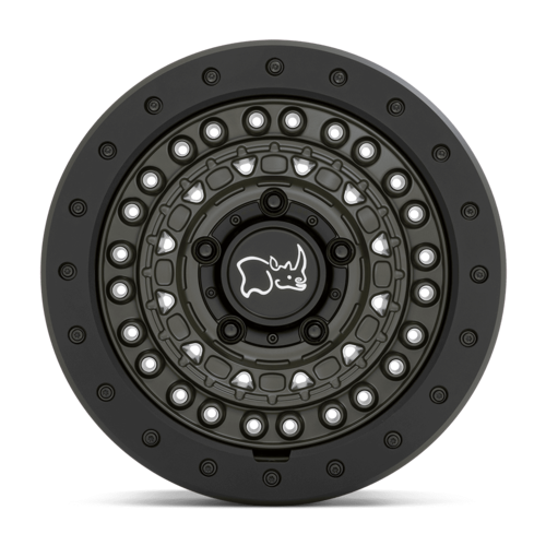 Black Rhino Hard Alloys Barricade 17x8.5-Inch Wheel, 5x5-Inch Bolt Pattern, -18mm Offset, Olive Drab Green with Black Ring