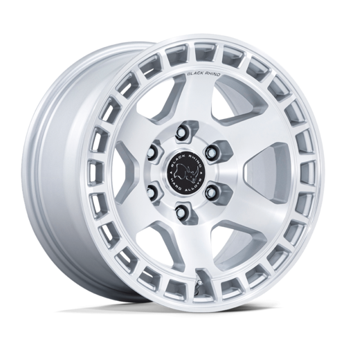 Black Rhino Hard Alloys BR022 Bahari 18x8 Wheel, 6x5.5 Bolt Pattern, Gloss Silver with Machined Face