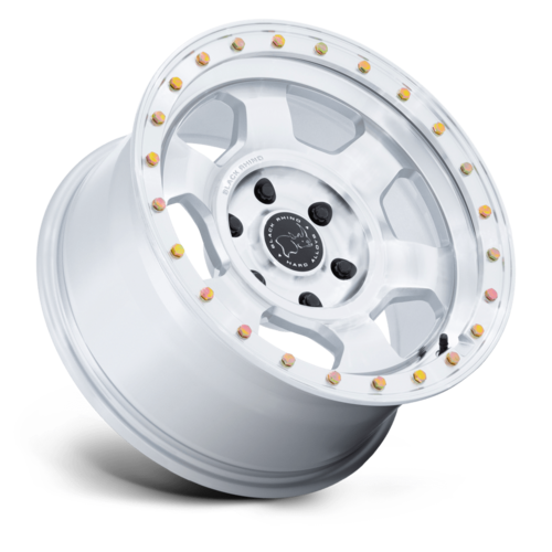 Black Rhino Hard Alloys BR029 Trooper 17x8.5 Wheel, 5x5 Bolt Pattern, -10 Offset, Gloss Silver Machined Face