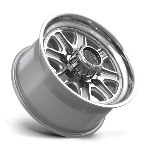 Black Rhino Hard Alloys BR032 ECHO 18-Inch Gloss Silver Machined Face Wheel, 8x180 Bolt Pattern