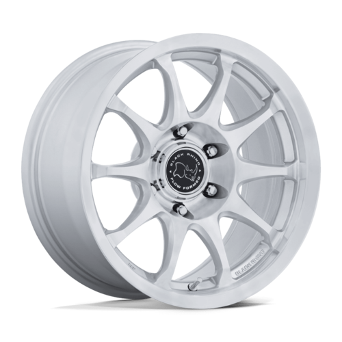 Black Rhino Hard Alloys BR038 RONIN 17x8.5 Inch Silver Gloss with Machined Face Wheel