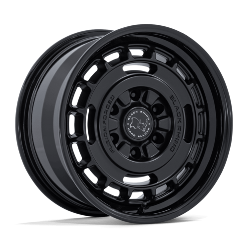 Black Rhino Hard Alloys Vagabond 17x8 Matte Black with Gloss Black Lip Wheels (Model: BR600 VAGABOND)