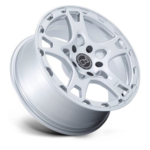Black Rhino Hard Alloys Klaue 18-Inch Matte Silver Wheel, 5x130 Bolt Pattern, +20 Offset
