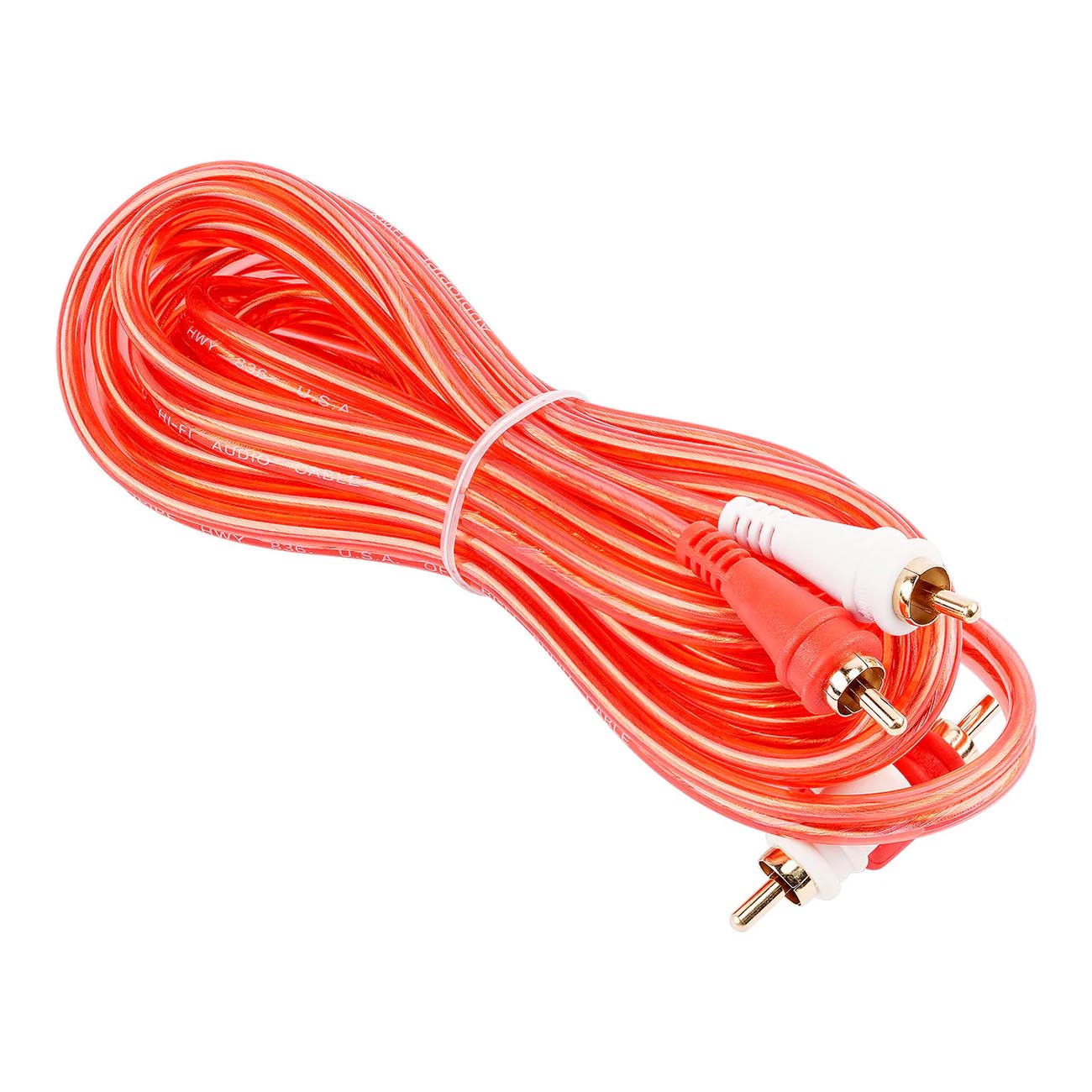 Audiopipe Bin-Master Series 10 Foot RCA Cable - Right Angle Connectors, Bulk Pack of 10