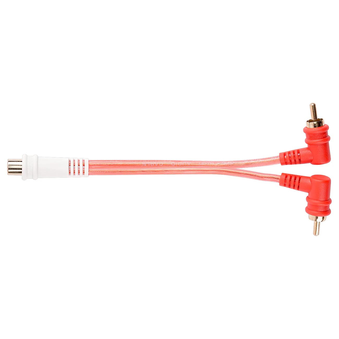 AudioPipe Bin-Master Series Right Angle 1-Female / 2-Male RCA Y-Splitter Cable - Bulk Pack of 10