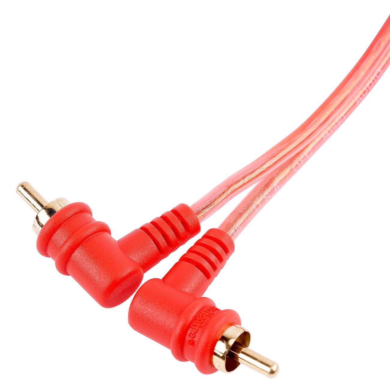 AudioPipe Bin-Master Series Right Angle 1-Female / 2-Male RCA Y-Splitter Cable - Bulk Pack of 10