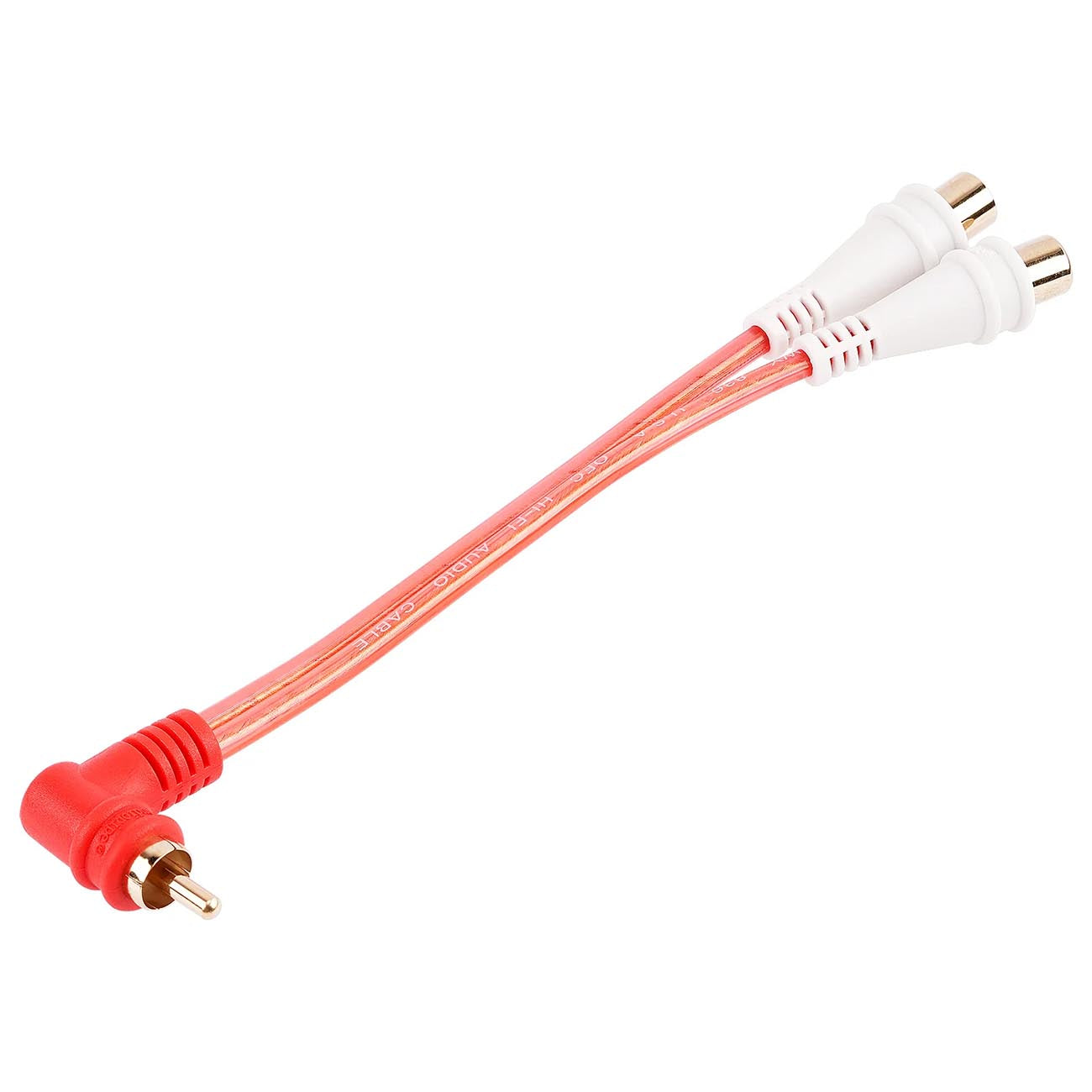 AUDIOPIPEMAP Bin-Master Series 1 Meter Right Angle RCA Y-Splitter Cable (Bulk Pack of 10)