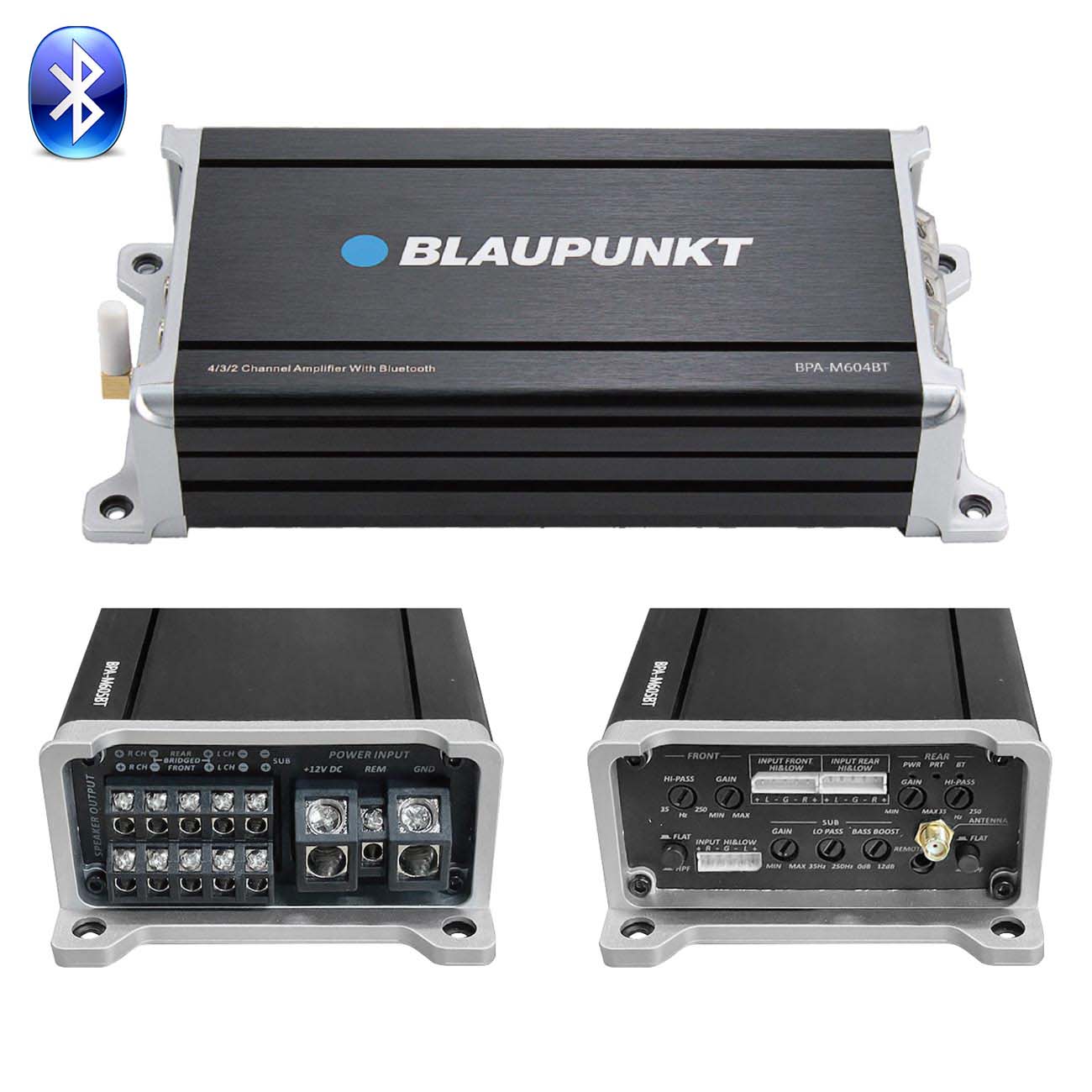 Blaupunkt BPAM605BT 5-Channel Compact Amplifier with Built-In Bluetooth, 1400W R - View 1
