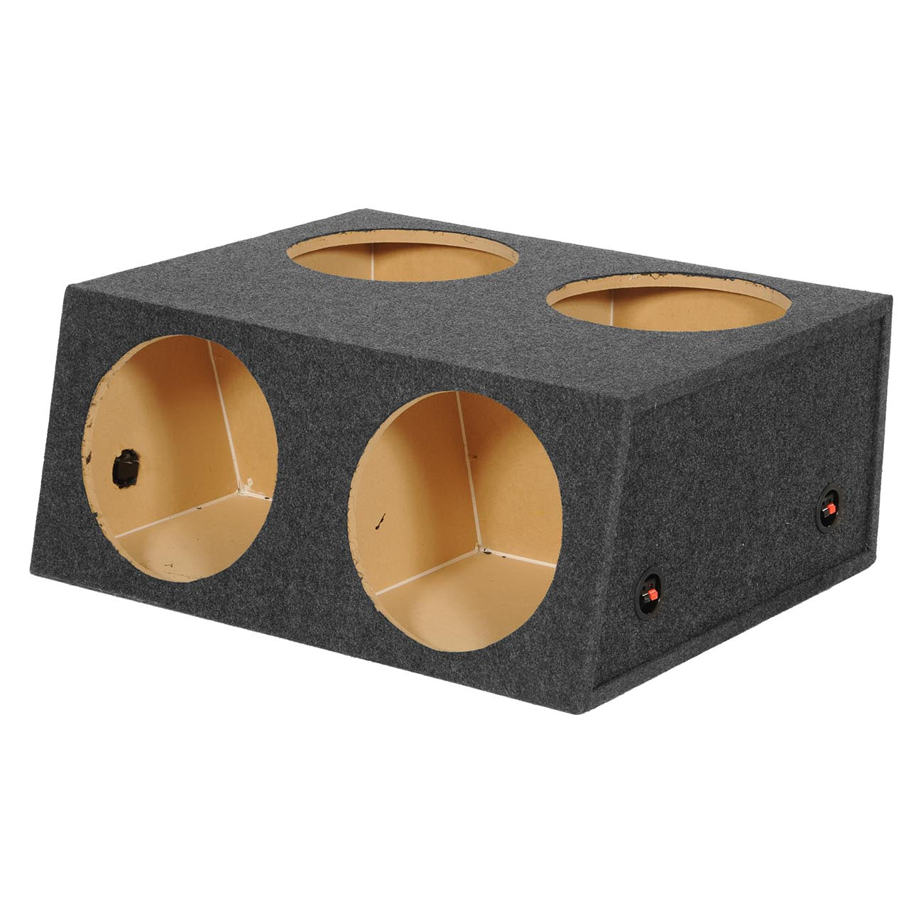 QPower Quad 12-Inch Sealed Angled Front Woofer Enclosure - BQBASS124T