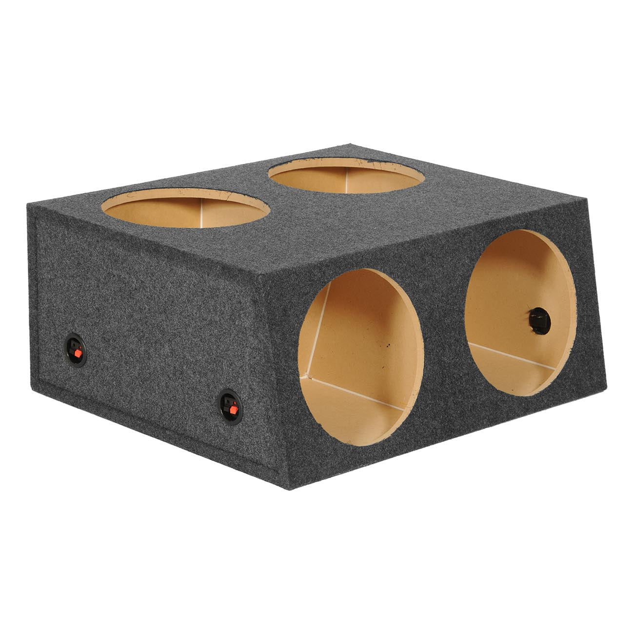 QPower Quad 12-Inch Sealed Angled Front Woofer Enclosure - BQBASS124T