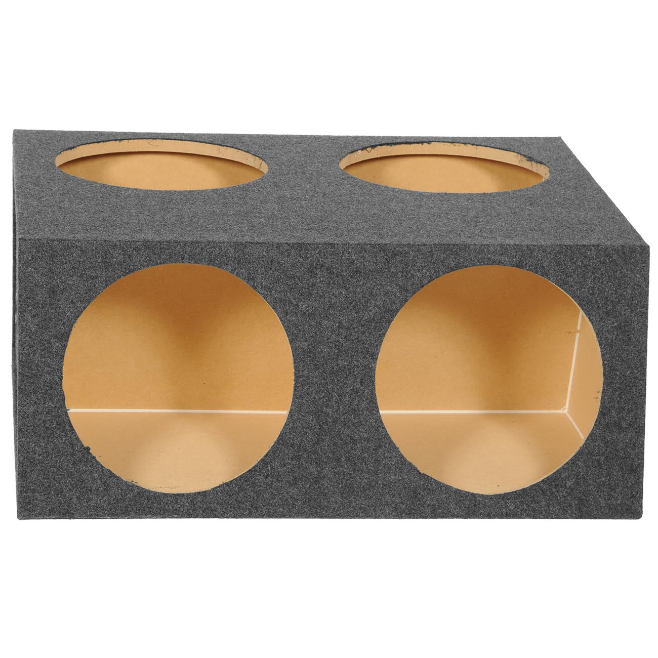 QPower Quad 12-Inch Sealed Angled Front Woofer Enclosure - BQBASS124T
