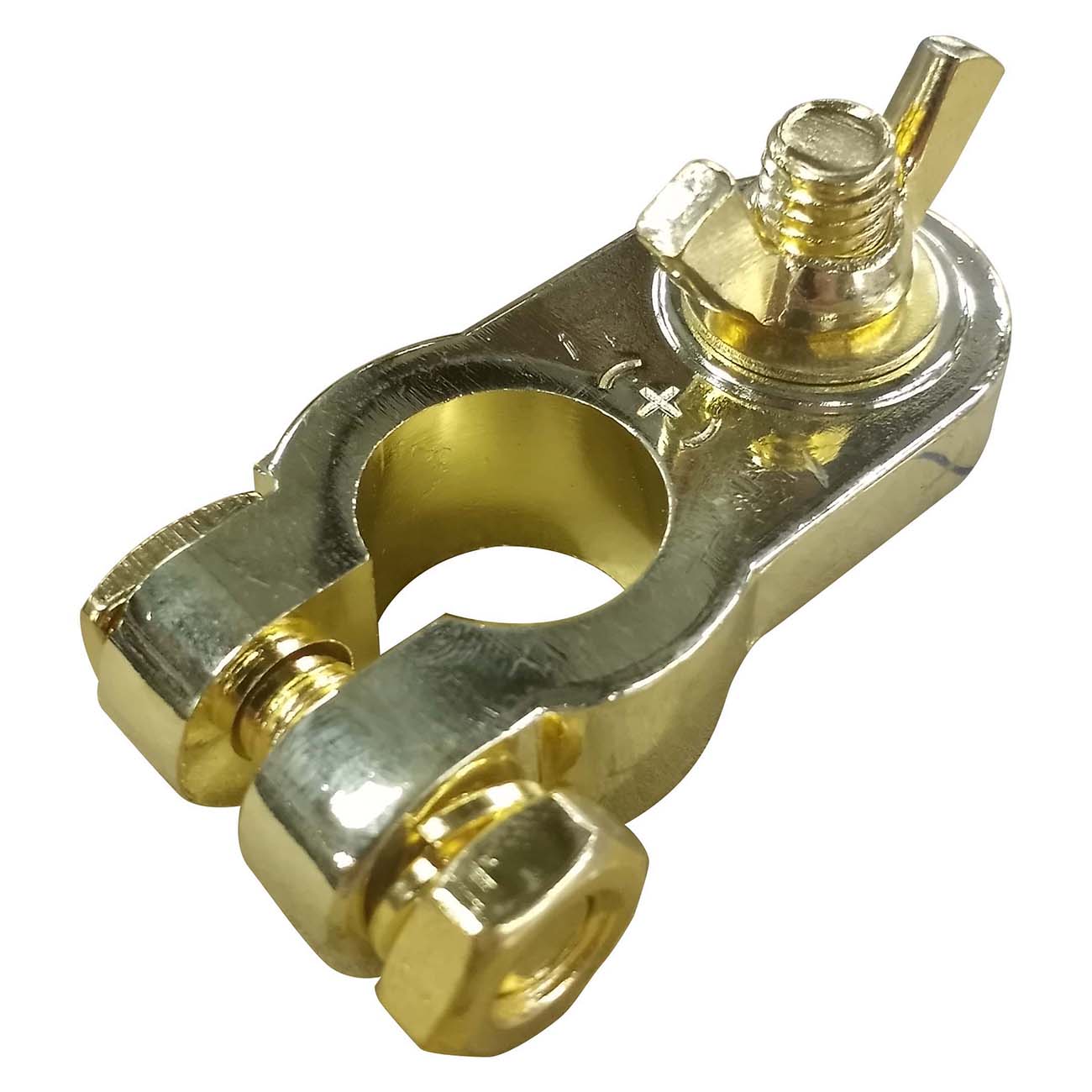 Nippon Audiopipe Battery Wingnut Terminal - Positive, Gold Plated (Part Number BT100P)