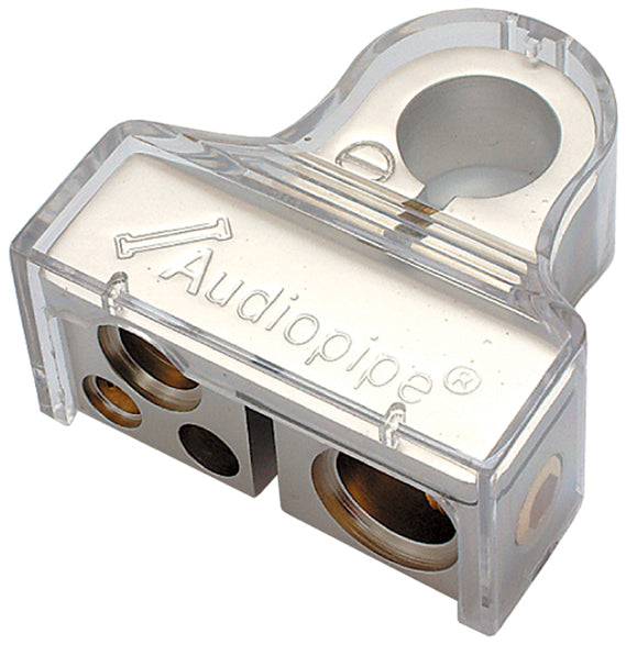 Nippon Audiopipe Platinum Finish Negative Battery Terminal with Multi-Feed Design (Part BTP705N)