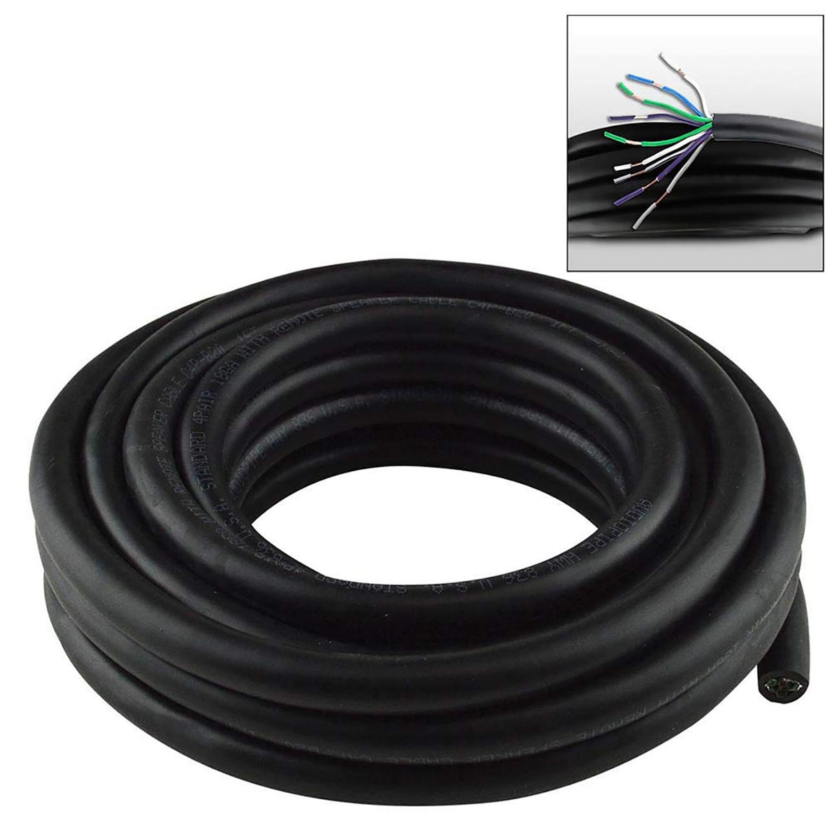 Audiopipe C4PVB20 20-Foot 9-Conductor 18-Gauge Speed Cable Speaker and Remote Wire