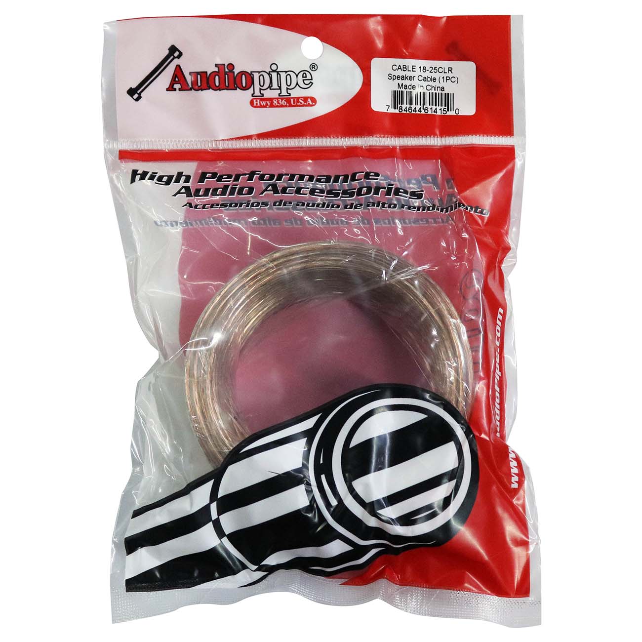 Nippon Audiopipe Speaker Wire 18-Gauge, 25 Feet with Clear Insulation