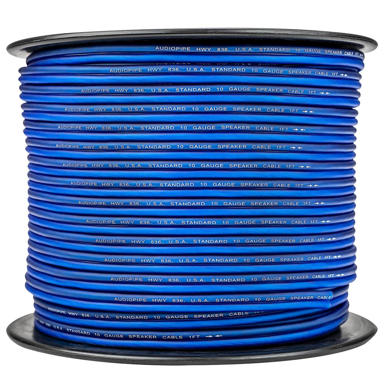 Audiopipe CCA Speaker Wire 10 Gauge 300 Foot Roll - Blue and Silver