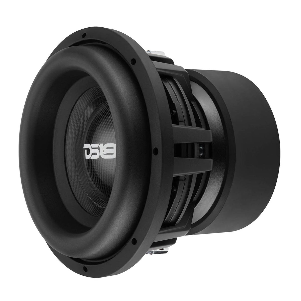 DS18 Carbon Series 12-Inch High-Excursion Subwoofer, 3500W RMS, 7000W Max, Dual 1-Ohm Voice Coil