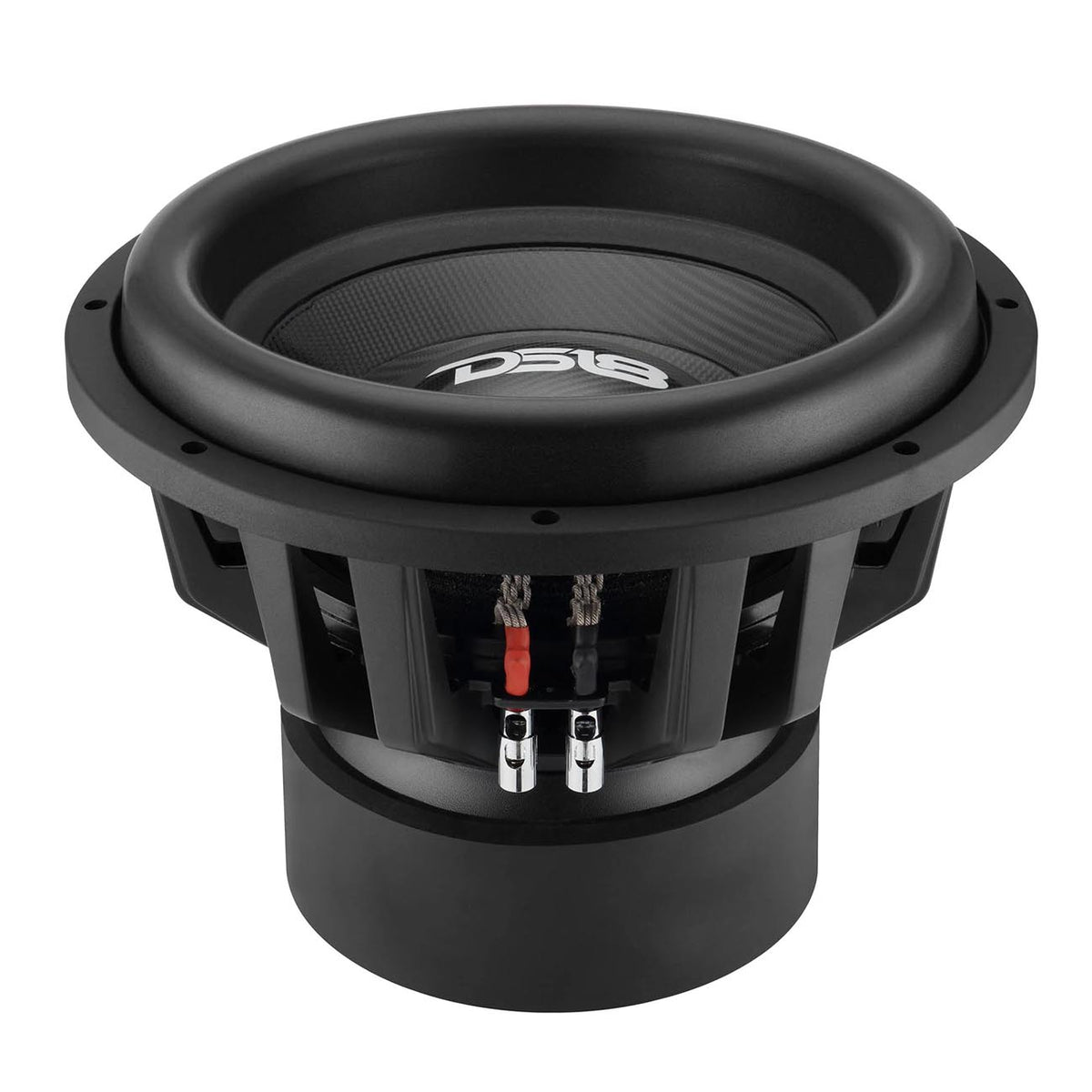 DS18 Carbon Series 15-Inch High-Excursion Subwoofer, 3,500W RMS, 7,000W Max, Dual 2-Ohm Voice Coil